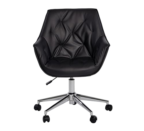Jahnke LUX C 150 E Eckschreibtisch, 2 Schubladen,114,8 x 140 x 74 cm, Kerneiche/Graues Glas