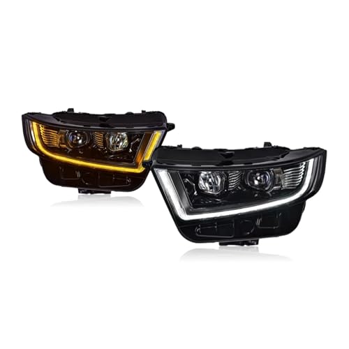 ONETREND Conjunto Faro Delantero Para Ford Para Edge 2015-2019 Lámparas LED Para Coche Luces Circulación Diurna Accesorios Para Plug And Play Dinámicos Faros Para