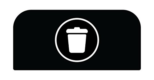 Image of Rubbermaid Commercial Products Configure Trash Can Sign, Landfill, 15-Gallon, Black, Compatible with Rubbermaid Commercial Products Configure Waste Containers