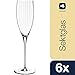 LEONARDO HOME Poesia Sektglas 6er Set, spülmaschinengeeignetes Champagnerglas, Höhe 25 cm, 250 ml, 069167