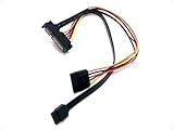 SATA 22 Pin Male to SATA 7 Pin and 15 Pin Female