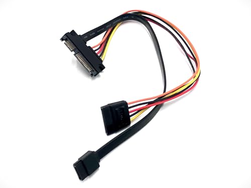 SATA 22 Pin Male to SATA 7 Pin and 15 Pin Female