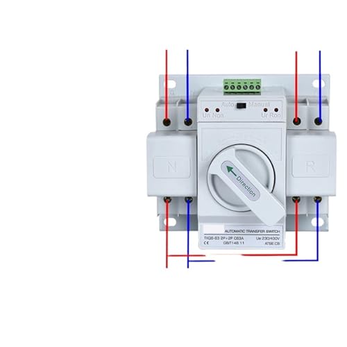 Interrupteur de transfert automatique double puissance MCB 2P 63A inverseur de source - 2