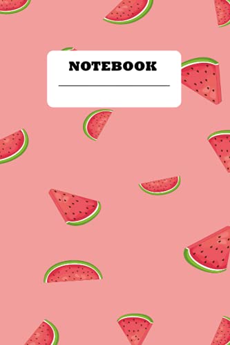Watermelon Notebook: Lined Notebook Journal (College Ruled Paper) - Melon Slices - 100 Pages - 6 x 9 inches