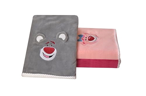Image of Lotso Bear Bath Towel for Kids Oversized Microfiber Beach Towel Lightweight Quick Dry (30x60 Inches) (Pink)