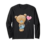 Cute Teddy Bear Heart Balloon Design Woman Kids
