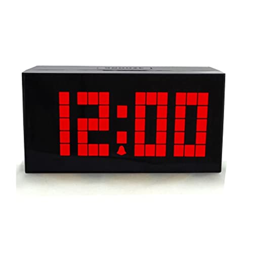Reloj despertador digital LED XXZ rojo con espejo para mesita de noche