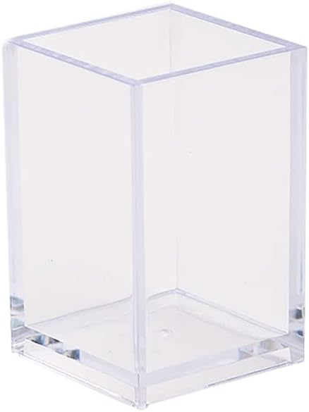 Storage Pen Cup Pencil Holder Clear Acrylic Pen Holder for Desk Makeup Brush Storage Organizer Modern Desk (C Transparent) (C Transparent)