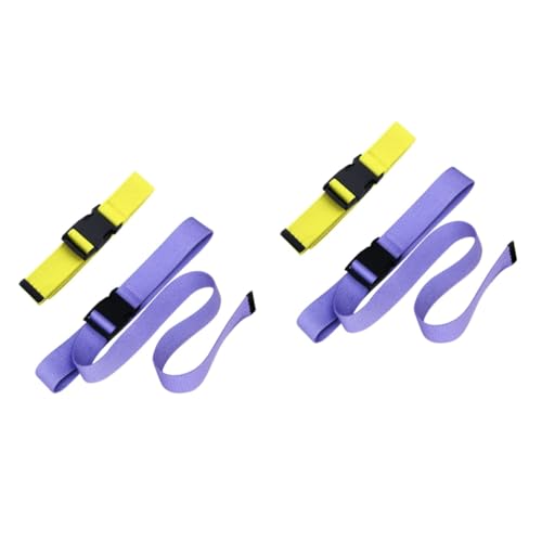 BESPORTBLE 2sets Lightweight Canvas Belt Easy-adjust Plastic Buckle Stylish Breathable for Unisex Casual Wear 2pcs*2 Random