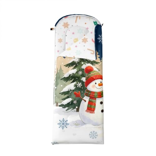 Feelyou Bolsas de Dormir Navy Blue Pink Snowman para Camping miniatura 4
