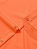 PARKLEES Men's Regular Fit Dress Shirt Solid Wrinkle-Free Long Sleeve Casual Business Button Up Shirts with Pocket PZSSCL05-Orange S #5