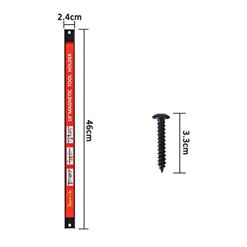 Magnetic-Tool-Holder-18-Inch-8-Pack-Heavy-Duty-Magnet-Tool-Bar-Strip-Rack-Wall-Mount-Red