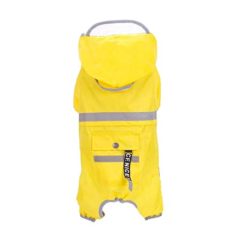 3°Amy Impermeabile Cane Yellow Dog Raincoat