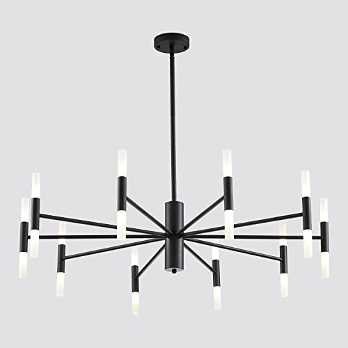 Lustre luxe noir style Mid-Century et suspension acrylique LED