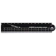 Kutsuwa XS31BK HiLiNE Folding Aluminum Ruler, Black