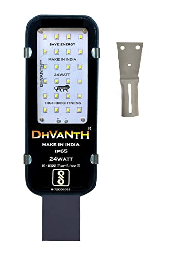 Image of DHVANTH LED Lights Outdoor Waterproof 24 W Street Light with Wall Mount, IP65 Driver,2 Year Warranty, Metal Body (24Watt Pack-1)