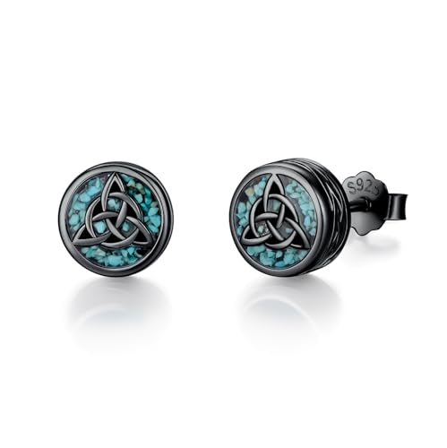 Pendientes celtas joyería irlandesa de plata de ley 925 unisex