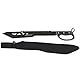 Machete iFIELD EL29005 49 cm schwarz getönte Klinge, mit Antihaftbeschichtung, Gesamtlänge 65,5 cm, Gummigriff, Campinggerät zum Angeln, Jagen, Sportaktivitäten