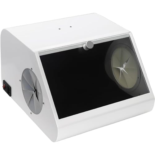 KEhtu Boîte De Polissage Et De Meulage Dentaire, Boîte De Sablage Et Anti-poussière, avec Source De Lumière LED Et Système De Filtre, Fenêtre De Visualisation en Verre Trempé Hautement Transparent