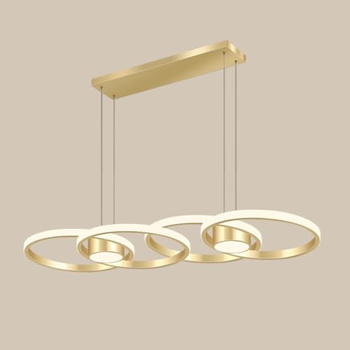 Lustre moderne doré pour illuminer vos dîners et sublimer la salle à manger
