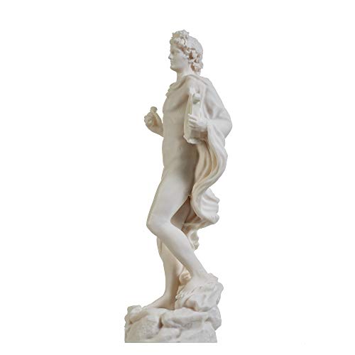 Estatua griega Apolo dios de la música y poesía de alabastro 23 cm miniatura 3