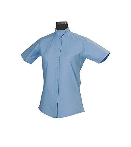Tuffrider Girl's Starter Short Sleeve Show Shirt, Light Blue, 12