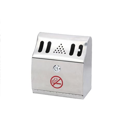 Cendriers muraux en acier inoxydable anti-corrosion et étanches pour zones fumeurs (2 pièces)