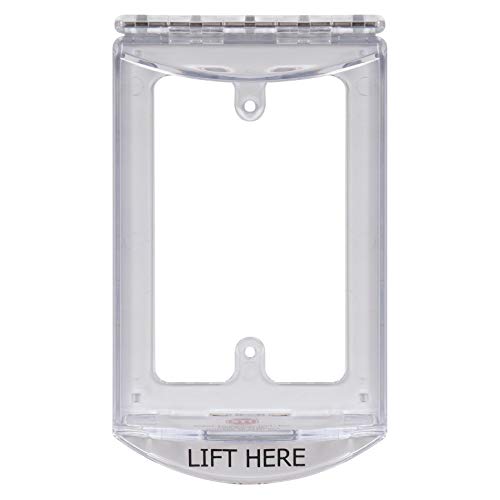Safety Technology International, Inc. STI-6519 Single-Gang Hinged Clear Protective Polycarbonate Cover Multipurpose with Mounting Plate