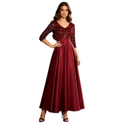 Robe soirée formelle satin pour mariage et réceptions habillées de prestige