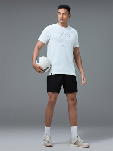 Image of TECHNOSPORT Men's Slim Fit Sports Shorts with Ts Flexi, Breathable Comfort for Gym, Running, Training