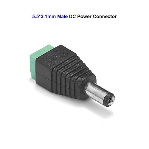 Electrical Equipments - 1000pcs RGBW LED Strip Controller 12V DC Power Connectors 5.5mm x 2.1mm Female Male Jack Power Adapter Plug For CCTV Camera - (male female plug, Line Connector, Pins: 2P)