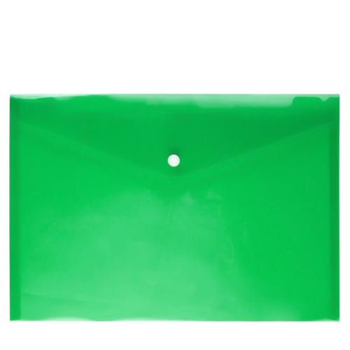 Carpeta A4 verde organizador de documentos para estudiantes y reuniones de trabajo