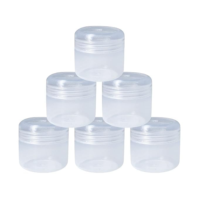 Tiny Clear Transparent Plastic Jar Container For Makeup, Cosmetic Creams, Skin Care Products, Eye Shadow, Lip Balm, Jewellery, Watch Parts, Beads (6, 5 ML)-image-21
