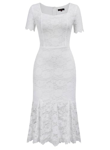 Women's Vintage Lace Wedding Guest Formal Cocktail Dresses