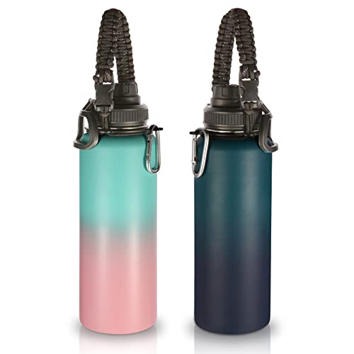 Volhoply Insulated Water Bottles Bulk 2 Pack