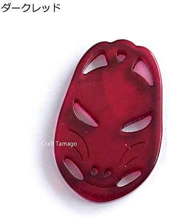 Amazon Co Jp Craft Tamago 10 Pieces Charm Fox Face 1 0 X 0 6 Inches 25 X 16 Mm Acrylic Dark Red Hobbies