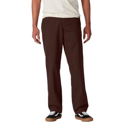 Dickies Men's Skateboarding Slim Fit Pants, Chocolate Brown, 28W x 32L