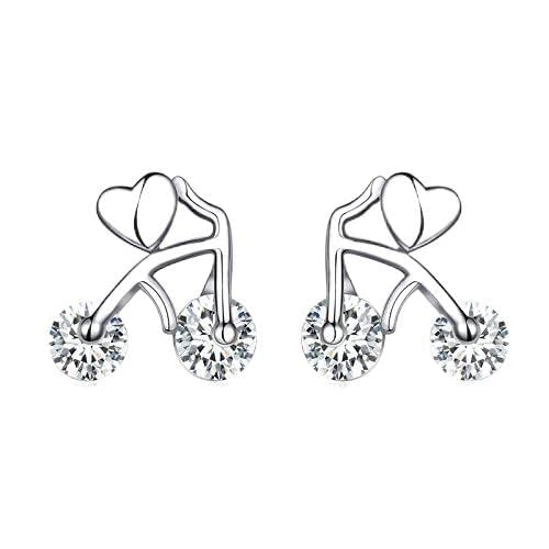 Heart Planet - Orecchini a perno da donna, in argento, ipoallergenici, con piccoli cuori, per cartilagine e cartilagine, regalo delicato per San Valentino e compleanno
