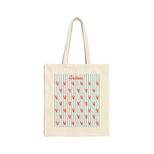 Personalized lobster print tote bag for beach days, Summer accessories, Custom seafood lover gift, Vacation beach bag