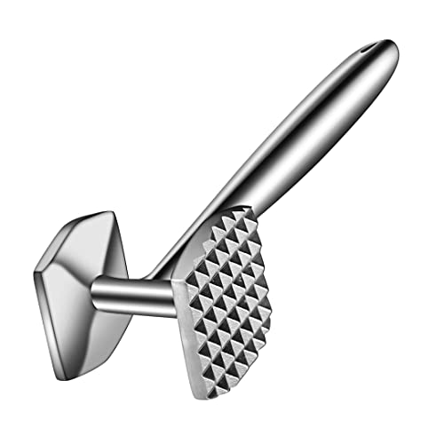 Meat Tenderizer 304 Stainless Steel Hammer Mallet Tool by AOWOTO Pounder Flattener For Tenderizing and Pounding