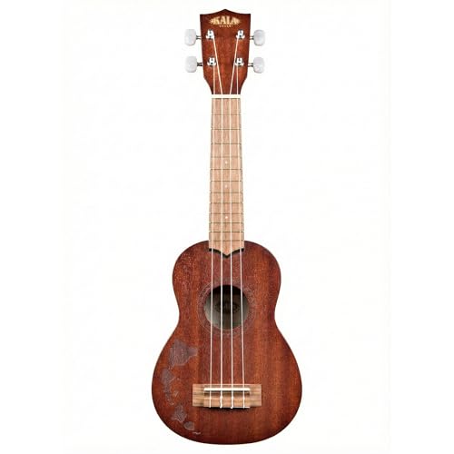 Image of Kala KA-15S-H1 Satin Mahogany Soprano Ukulele - Hawaiian Islands Bundle with Gig Bag, Tuner, Austin Bazaar Instructional DVD, and Polishing Cloth