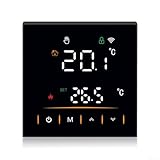 Contenu de l'emballage et compatibilité : contenu de l'emballage : 1 thermostat. Conçu pour les chaudières à gaz, les chaudières à eau chaude et les systèmes de chauffage au sol (sol) ; boîtier compact de 86 x 86 x 4 mm avec trou de montage de 60 mm et construction ABS + PC. Vérifiez les spécifications techniques et les schémas de câblage pour confirmer la compatibilité avant l'installation.