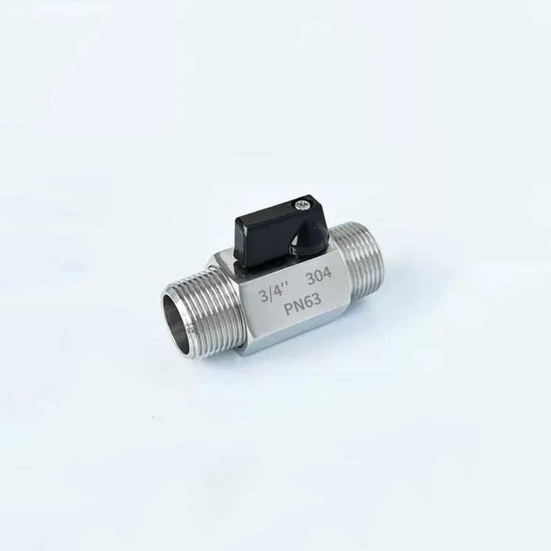 Adaptador para Grifo de depósito de Agua Conector Adaptador de válvula de Bola de Drenaje de Acero Inoxidable 304, Hilo Macho Hembra(Black Male,BSP1)
