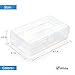 Tamaki 1 Pack Plastic Pencil Box Large Capacity Pencil Boxes Clear Boxes with Snap-tight Lid Stackable Design and Stylish Office Supplies Storage Organizer Box, Clear