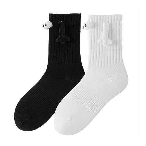 TAFACE 2 Pares de Calcetines Magnéticos Para Parejas, Diseño de