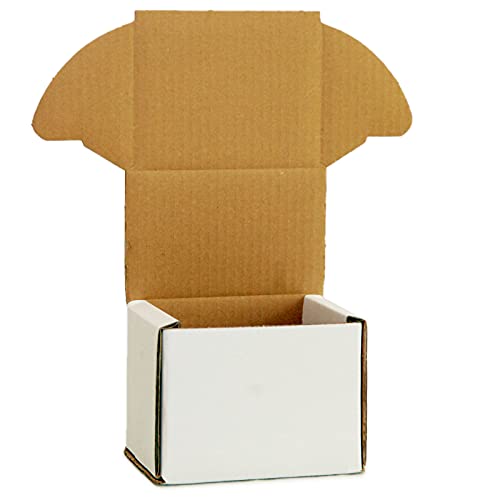 KAPCO 25 x Smash Proof Boxes (15 x 11 x 9.5cm) for Shipping and Gifts Packaging, Mailing and Packing Box, Blank Mug Mailer Boxes, Easy Folding Gift Box with Lid (White)