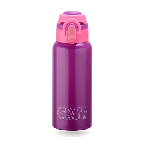 Image of CRYA Zenith Stainless Steel Water Bottle for Hot and Cold Beverages for Upto 24 Hours, BPA Free and Leakproof Thermosteel Double Walled Insulated Vacuum Thermos Flask (Blush Purple, 600 ML)