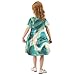 ALAZA Little Girl Dresses Short Sleeve Toddler Girls Dress Clothes Marble Green Gold 1 Fashion 2T