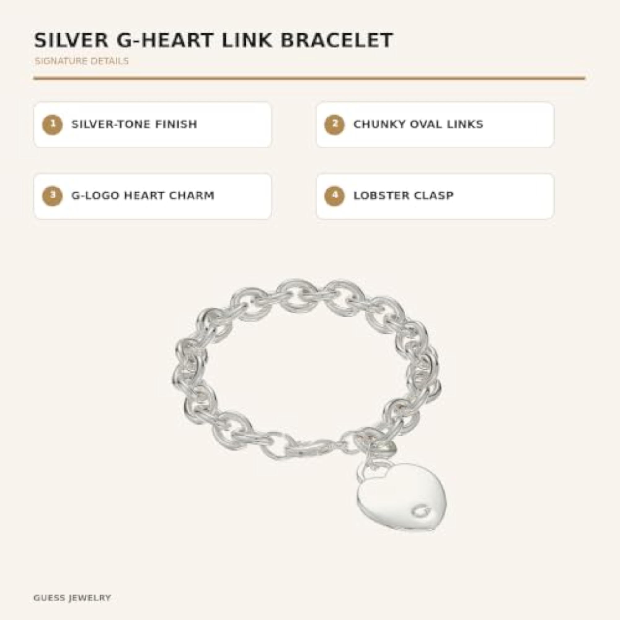 Women's G Logo Heart Bracelet
