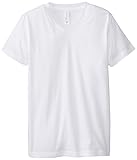 Clementine Big Girls' Everyday V-Neck Tee, White, Medium
